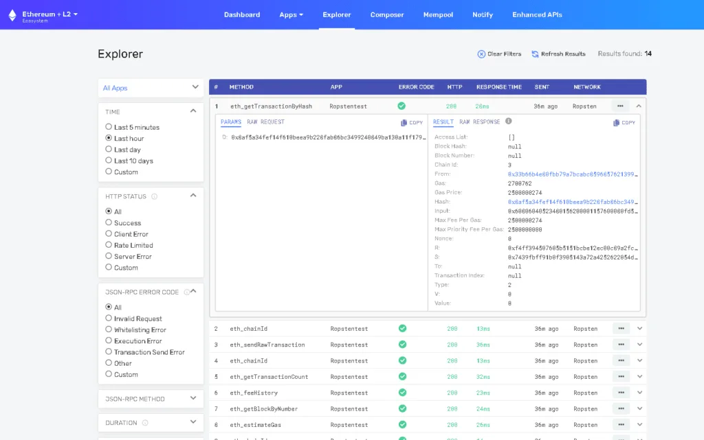 View calls made “under the hood” with Alchemy’s Explorer Dashboard alchemy_explorerformyNFT
