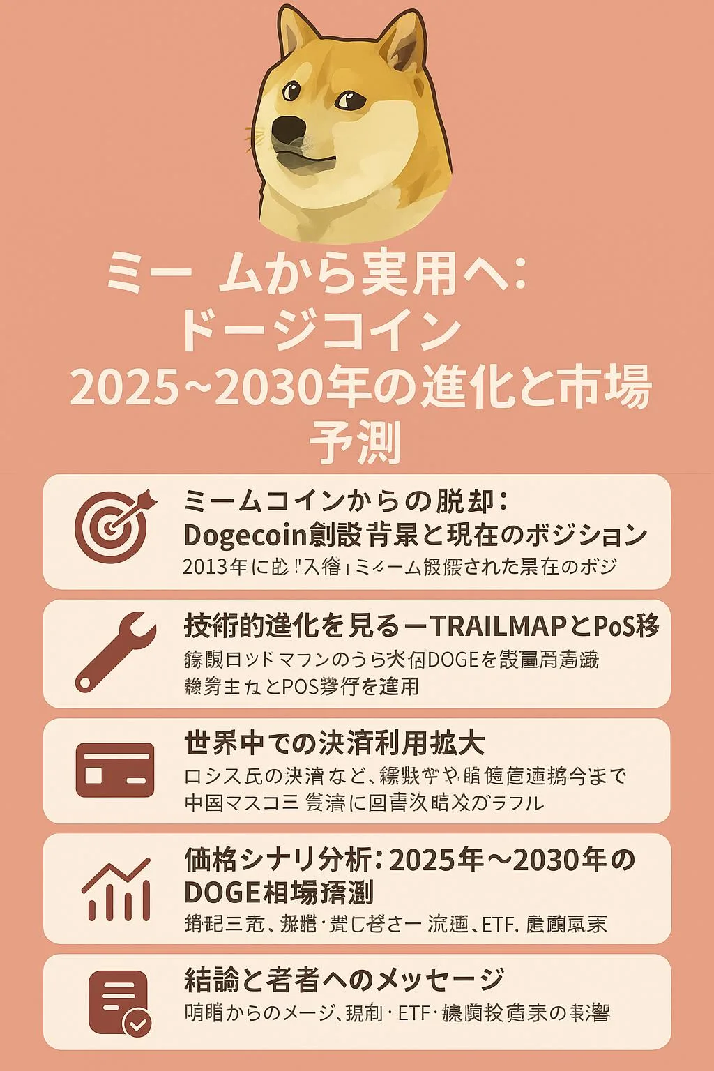 ミームから実用へ ドージコイン2025〜2030年の進化と市場予測