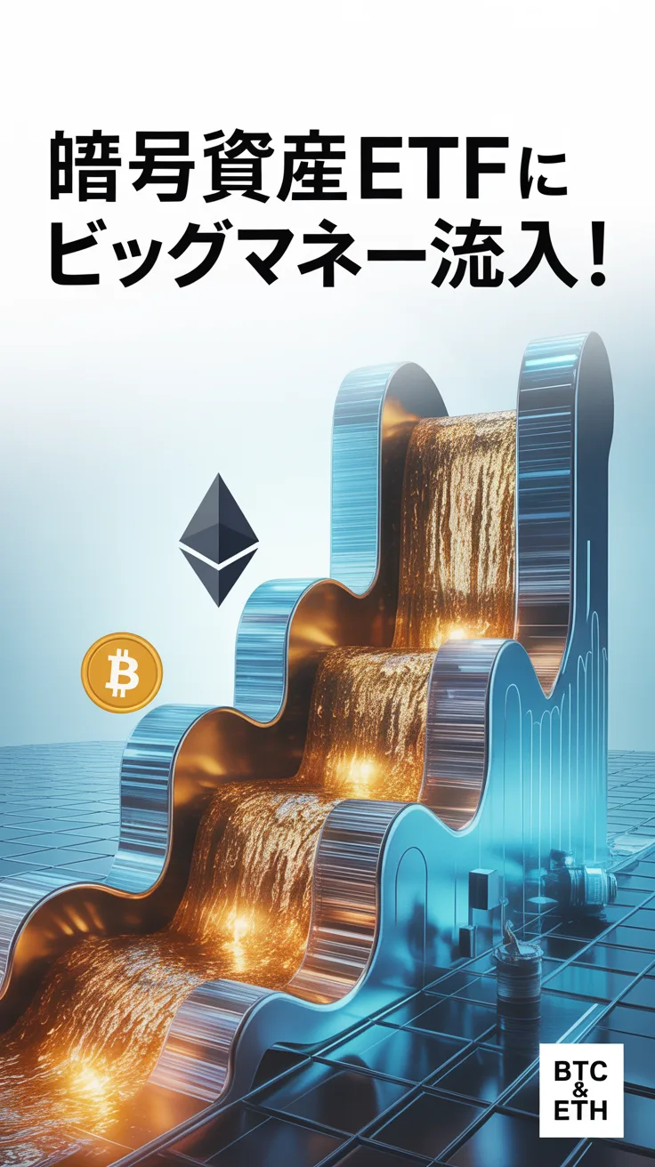 📰【2025年6月10日】暗号資産ETFにビッグマネー流入!BTC&ETHが注目の的に