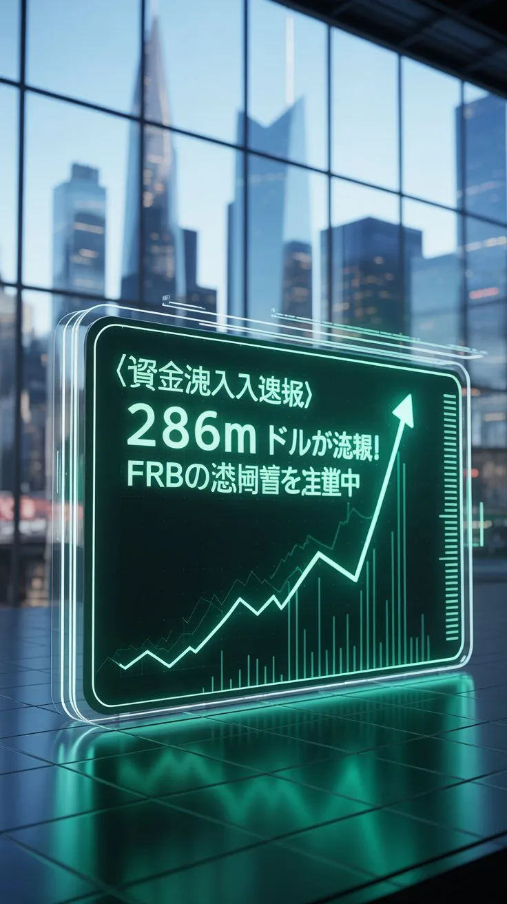286Mドルが流入!仮想通貨市場はFRBの動向を注視中