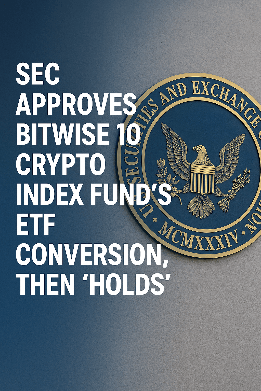 SECがBitwise 10 Crypto Index FundのETF転換を一時承認、即時「保留」に