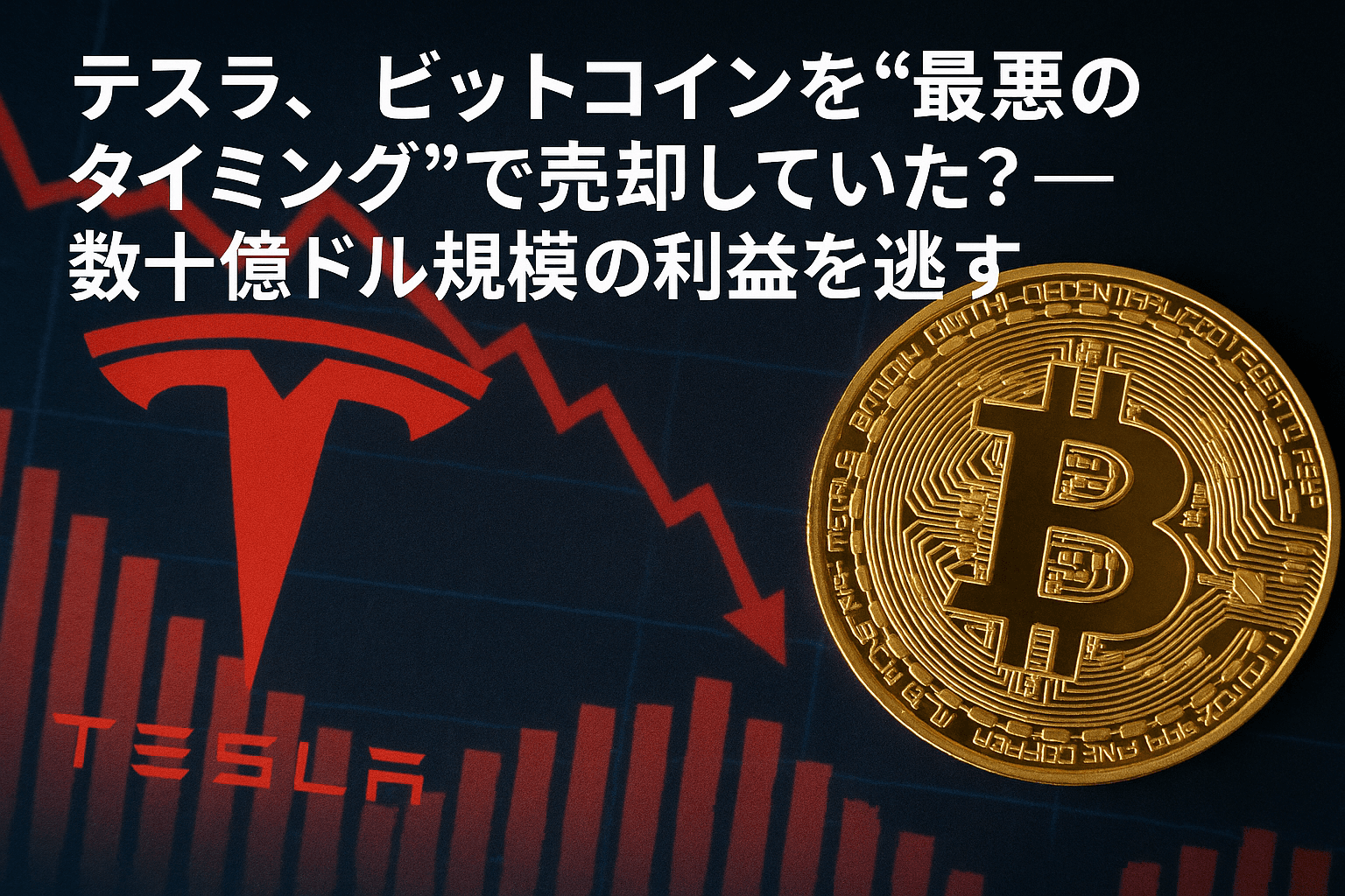 テスラ、ビットコインを“最悪のタイミング”で売却していた？──数十億ドル規模の利益を逃す
