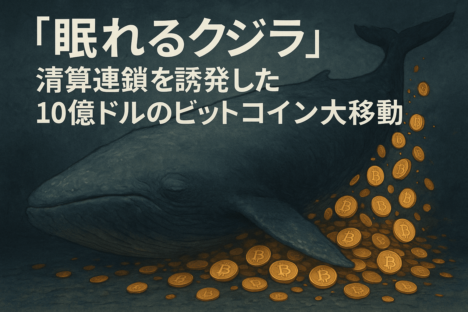 再来した“眠れるクジラ”──清算連鎖を誘発した10億ドルのビットコイン大移動