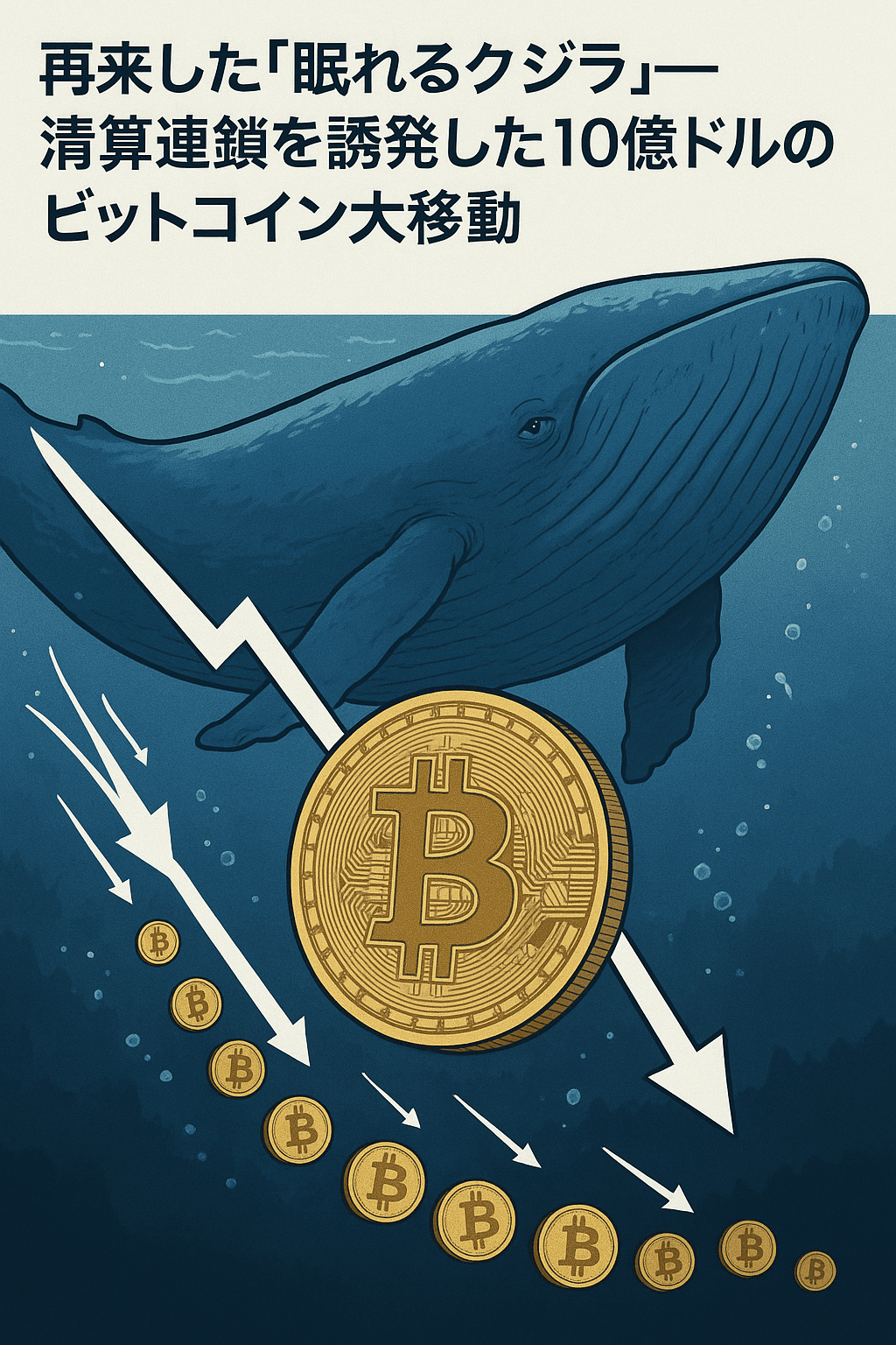 20250726_0603_眠れるクジラの動向_simple_compose_01k11p914semdr2jtw2qs0y2zm 再来した“眠れるクジラ”──清算連鎖を誘発した10億ドルのビットコイン大移動 コンテンツ開始