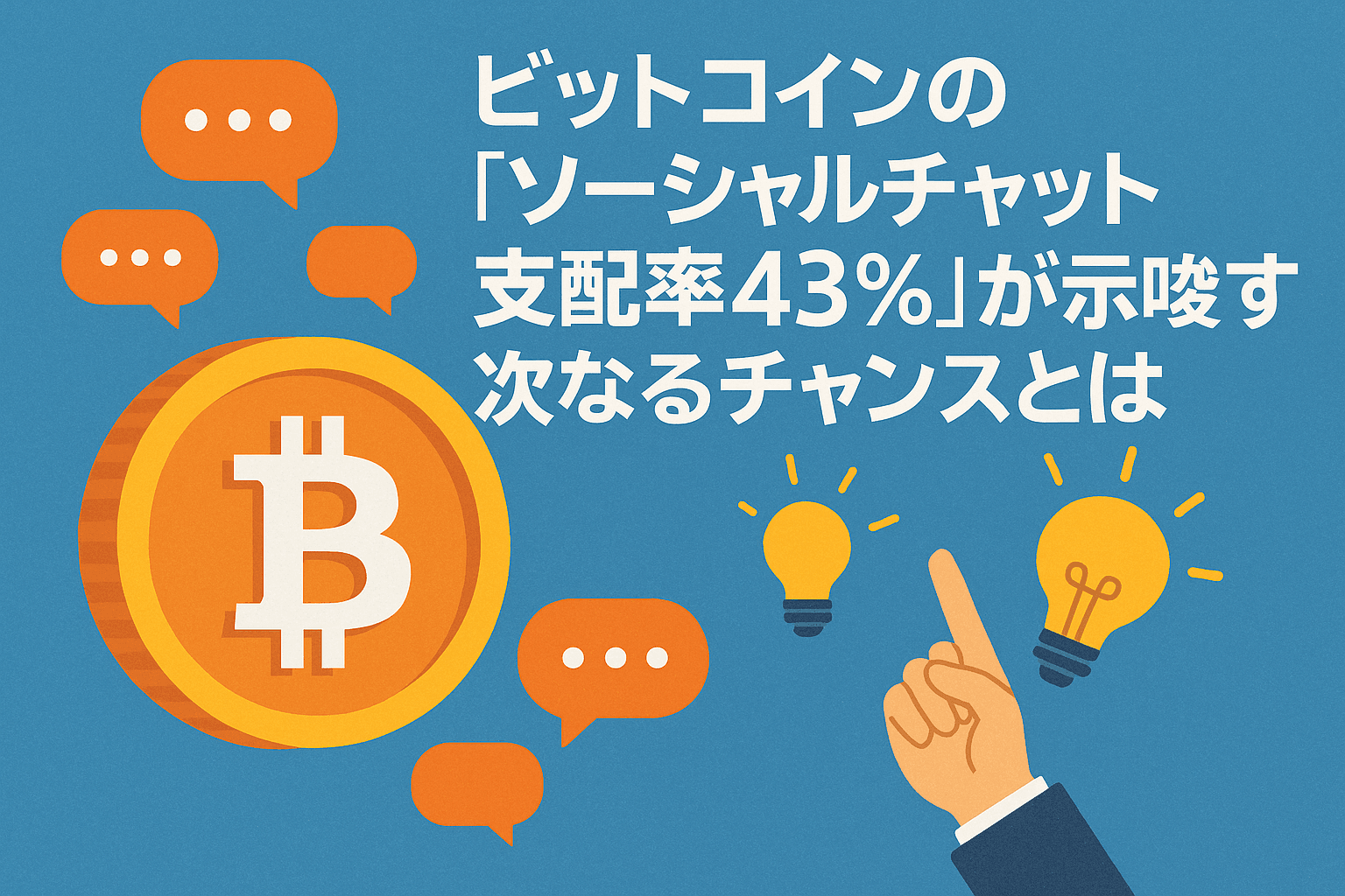 ビットコインの「ソーシャルチャット支配率43%」が示唆する次なるチャンスとは