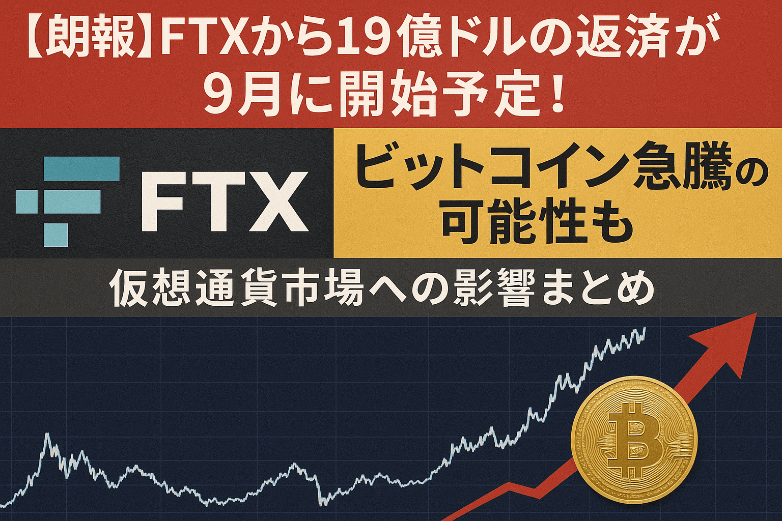 【朗報】FTXから19億ドルの返済が9月に開始予定！ビットコイン急騰の可能性も【仮想通貨市場への影響まとめ】
