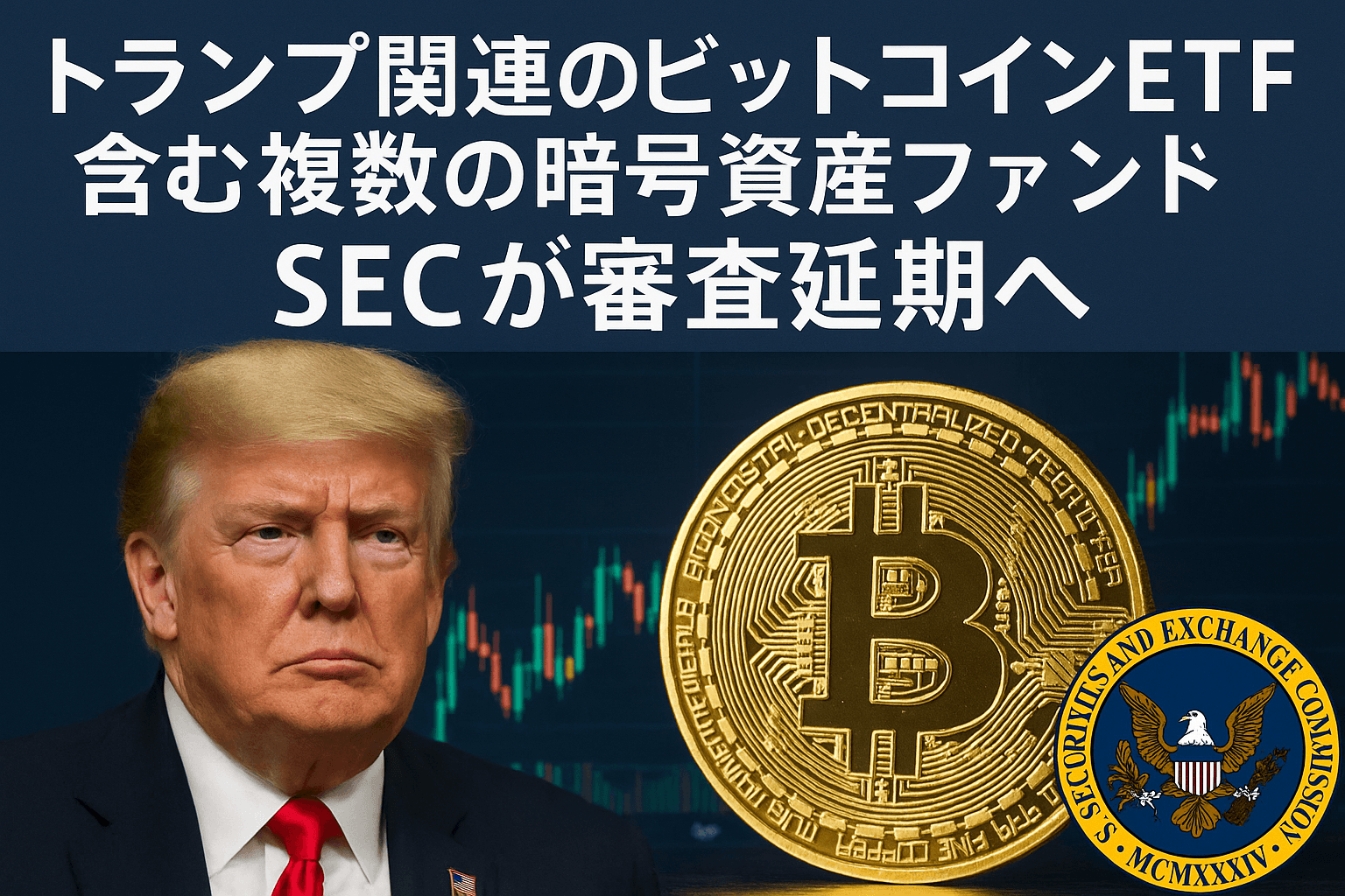 トランプ関連のビットコインETF含む複数の暗号資産ファンド、SECが審査延期へ
