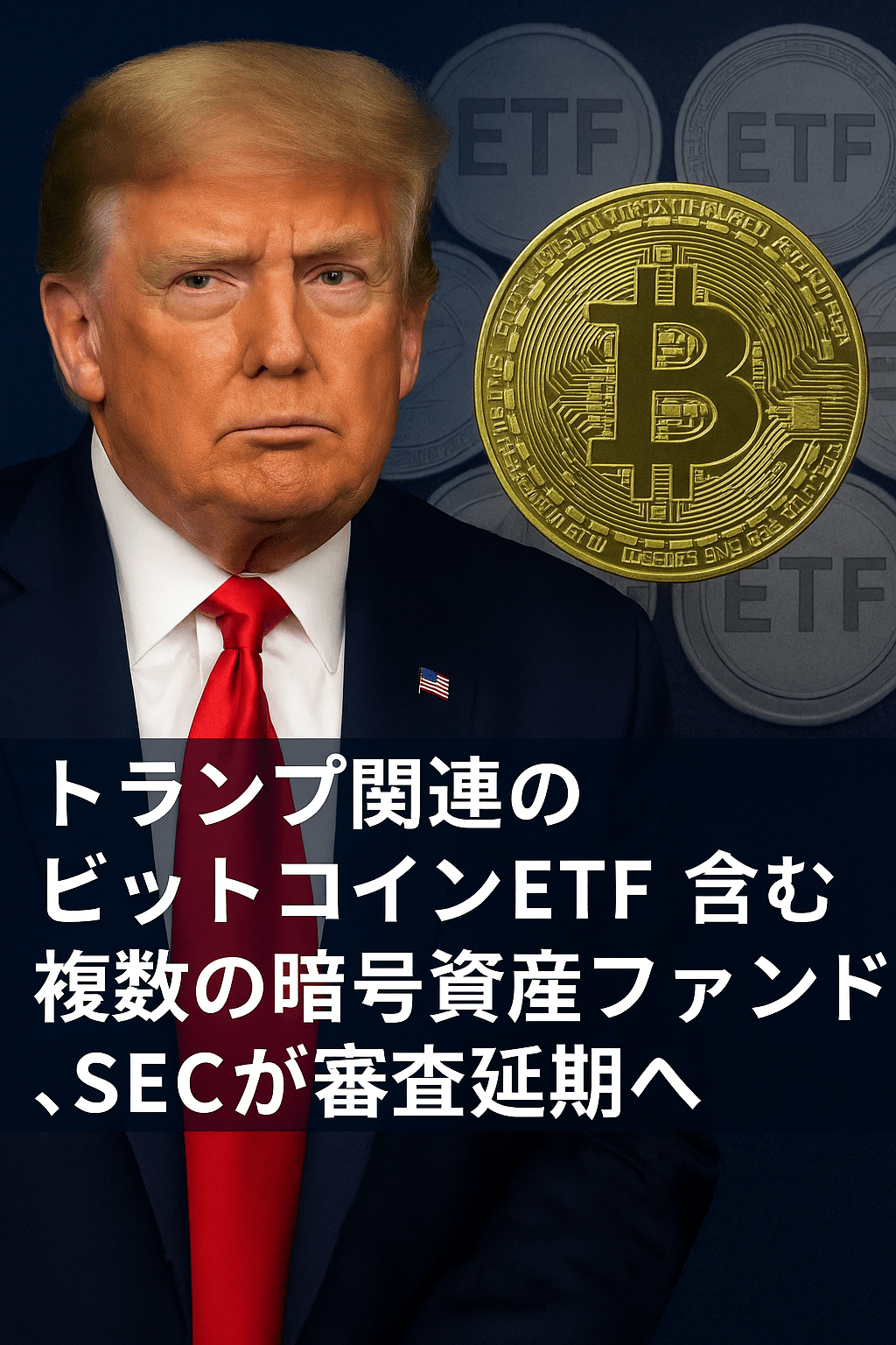 20250730_0544_SECが審査延期_simple_compose_01k1bypvg8fdbadhmkd05g90zr トランプ関連のビットコインETF含む複数の暗号資産ファンド、SECが審査延期へ コンテンツ開始