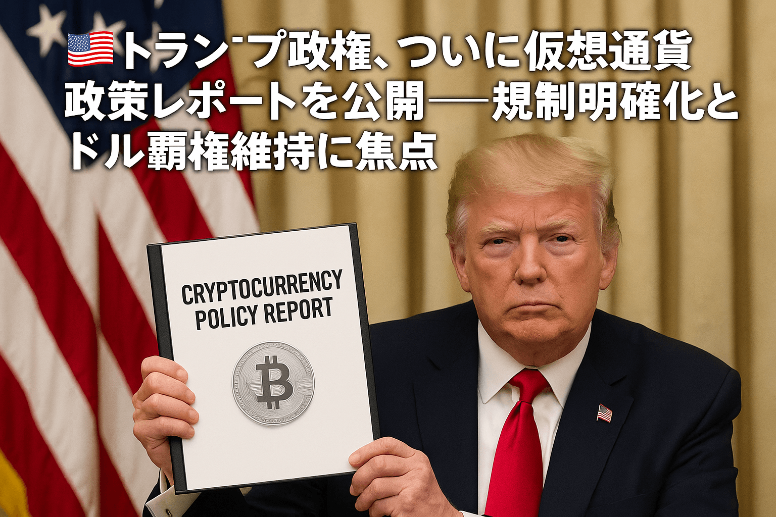 🇺🇸トランプ政権、ついに仮想通貨政策レポートを公開──規制明確化とドル覇権維持に焦点