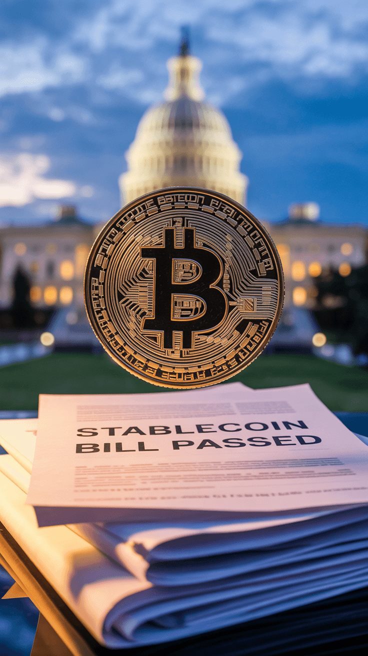 米国議会、ステーブルコイン規制法「GENIUS法」可決 — 仮想通貨業界の歴史的勝利