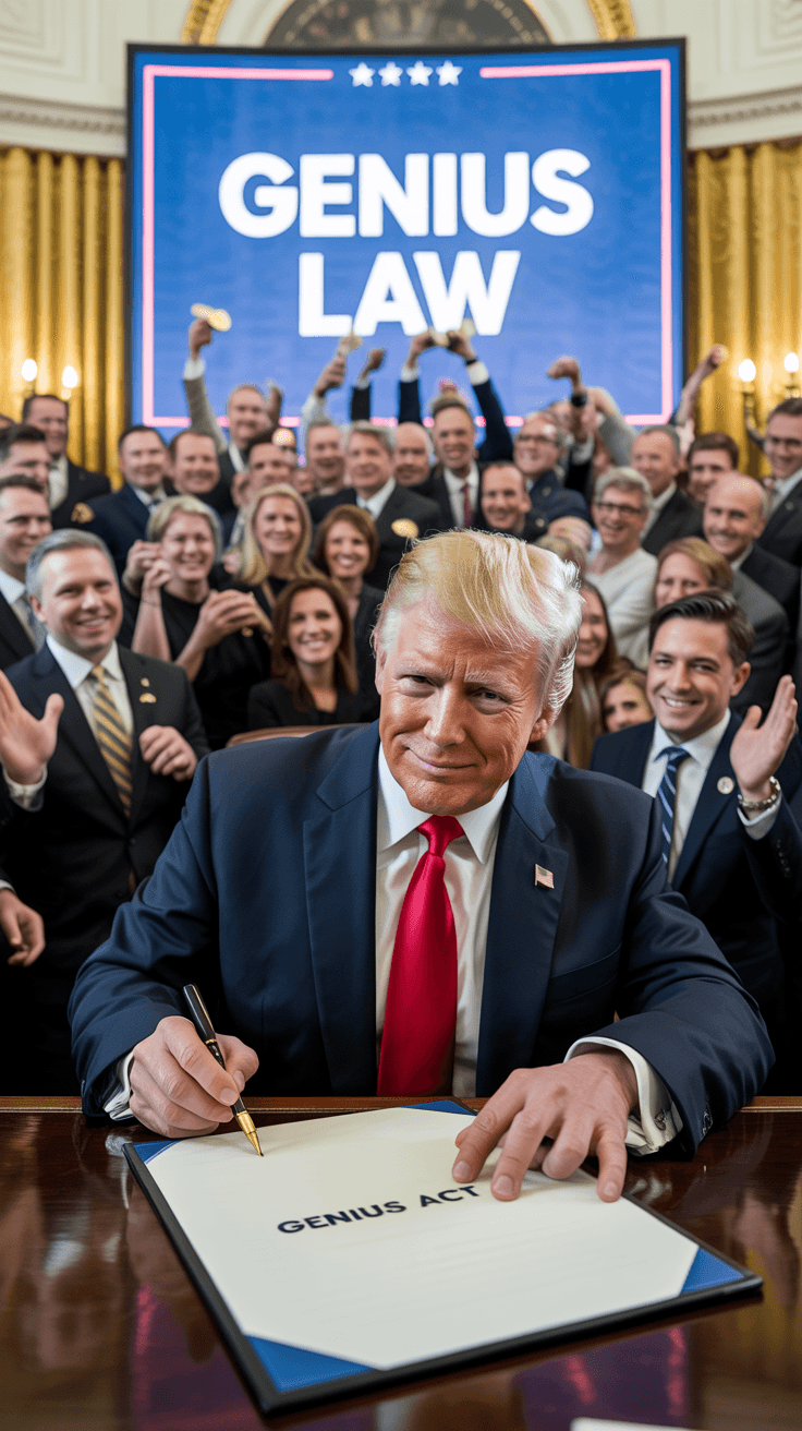 【速報】トランプ大統領が「GENIUS法」に署名──仮想通貨業界にとって歴史的転換点