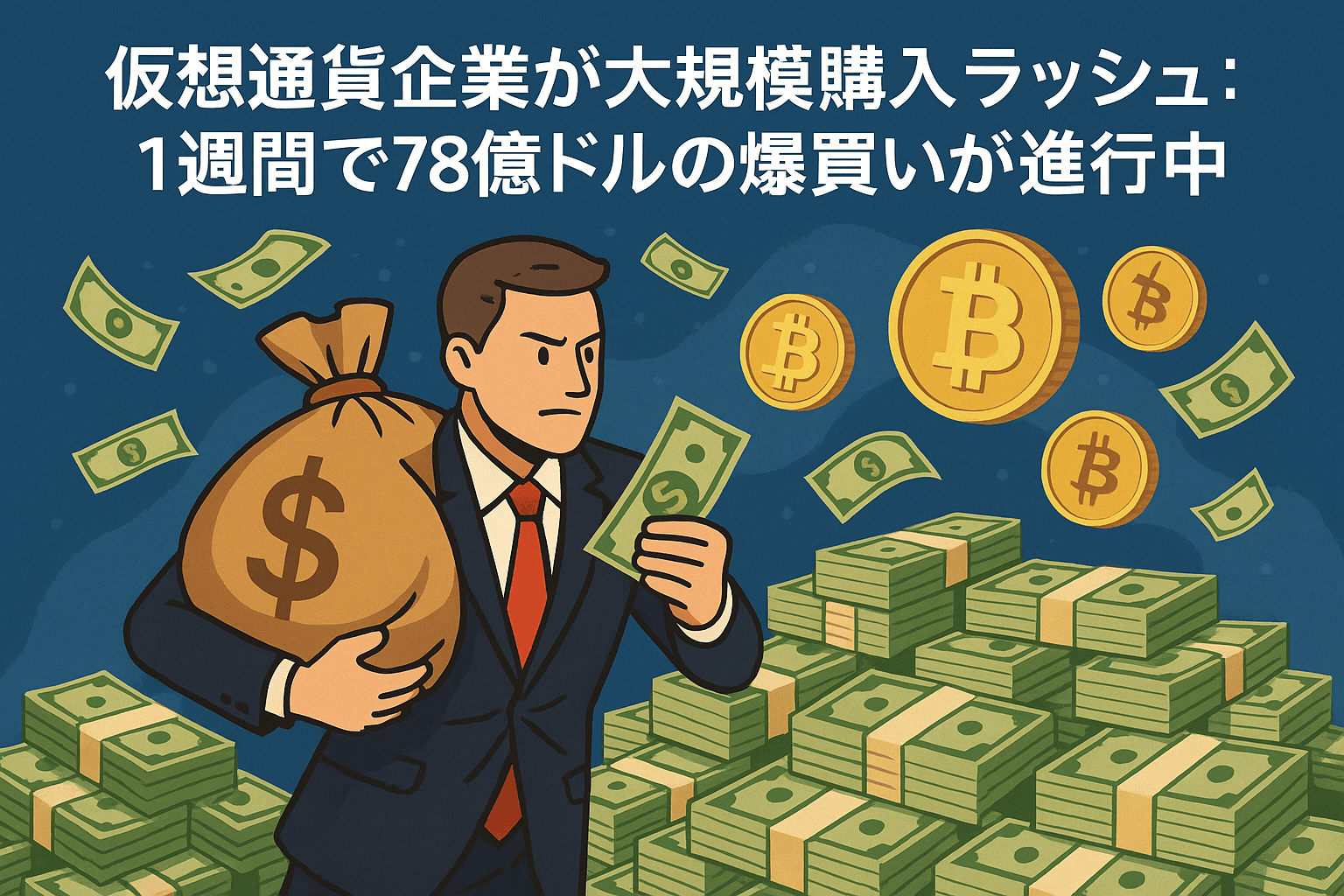 仮想通貨企業が大規模購入ラッシュ：1週間で78億ドルの爆買いが進行中