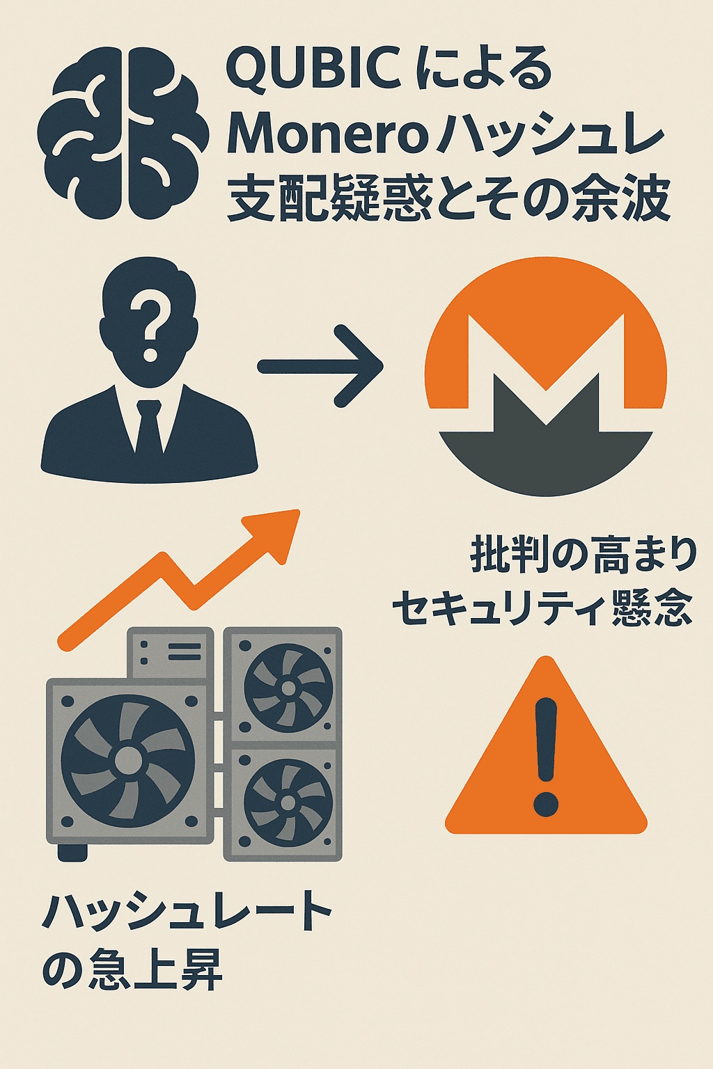 🧠【要約】QUBICによるMoneroハッシュレート支配疑惑とその余波