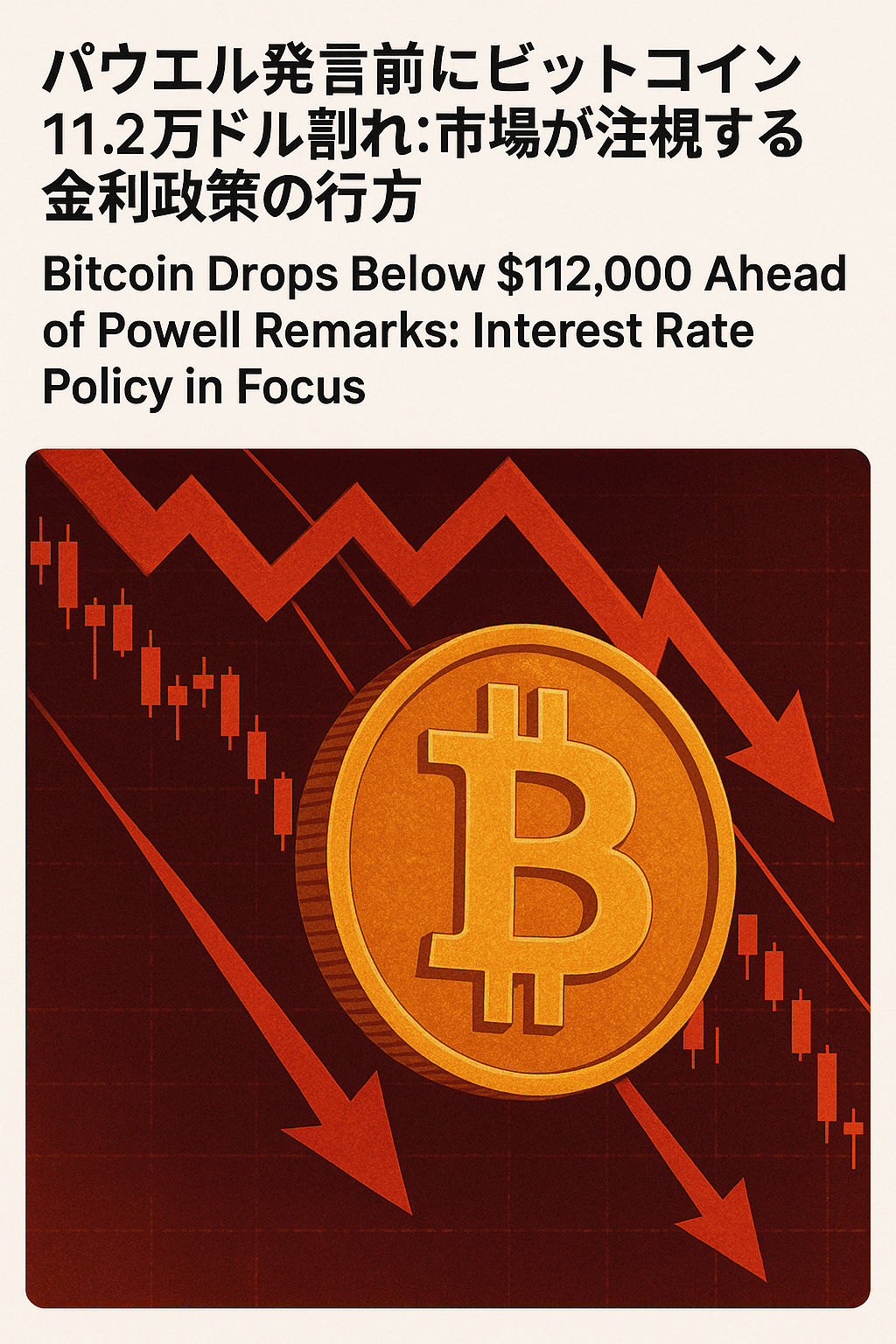 a bitcoin coin with a graph and arrow pointing up