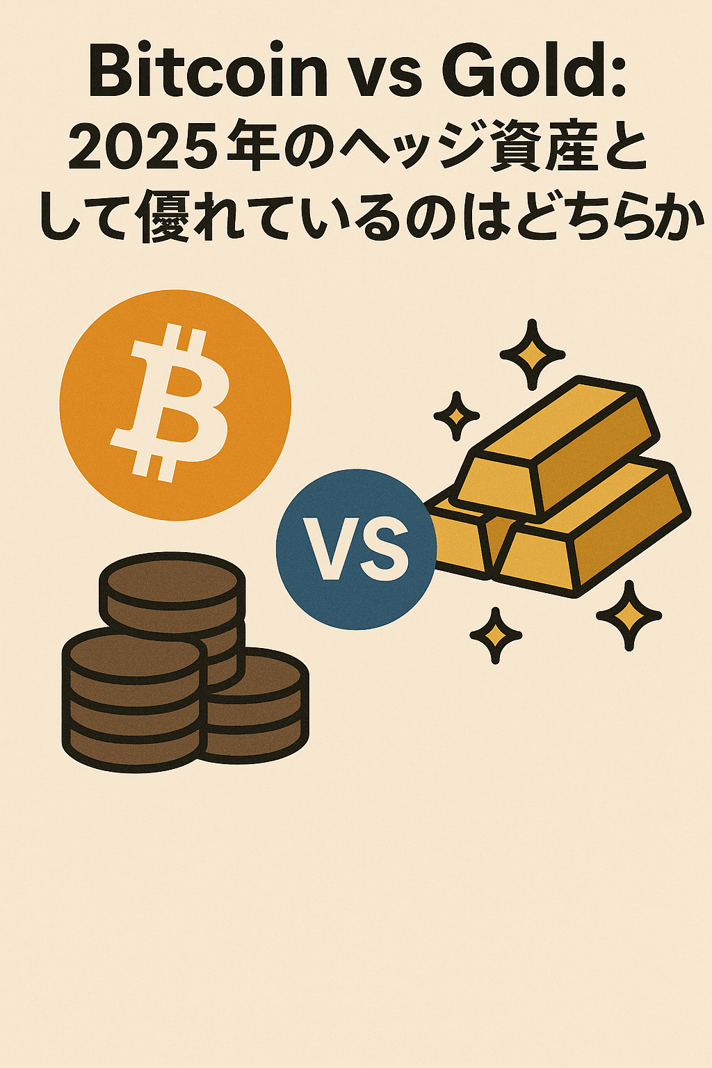 Bitcoin vs Gold：2025年のヘッジ資産として優れているのはどちらか？
