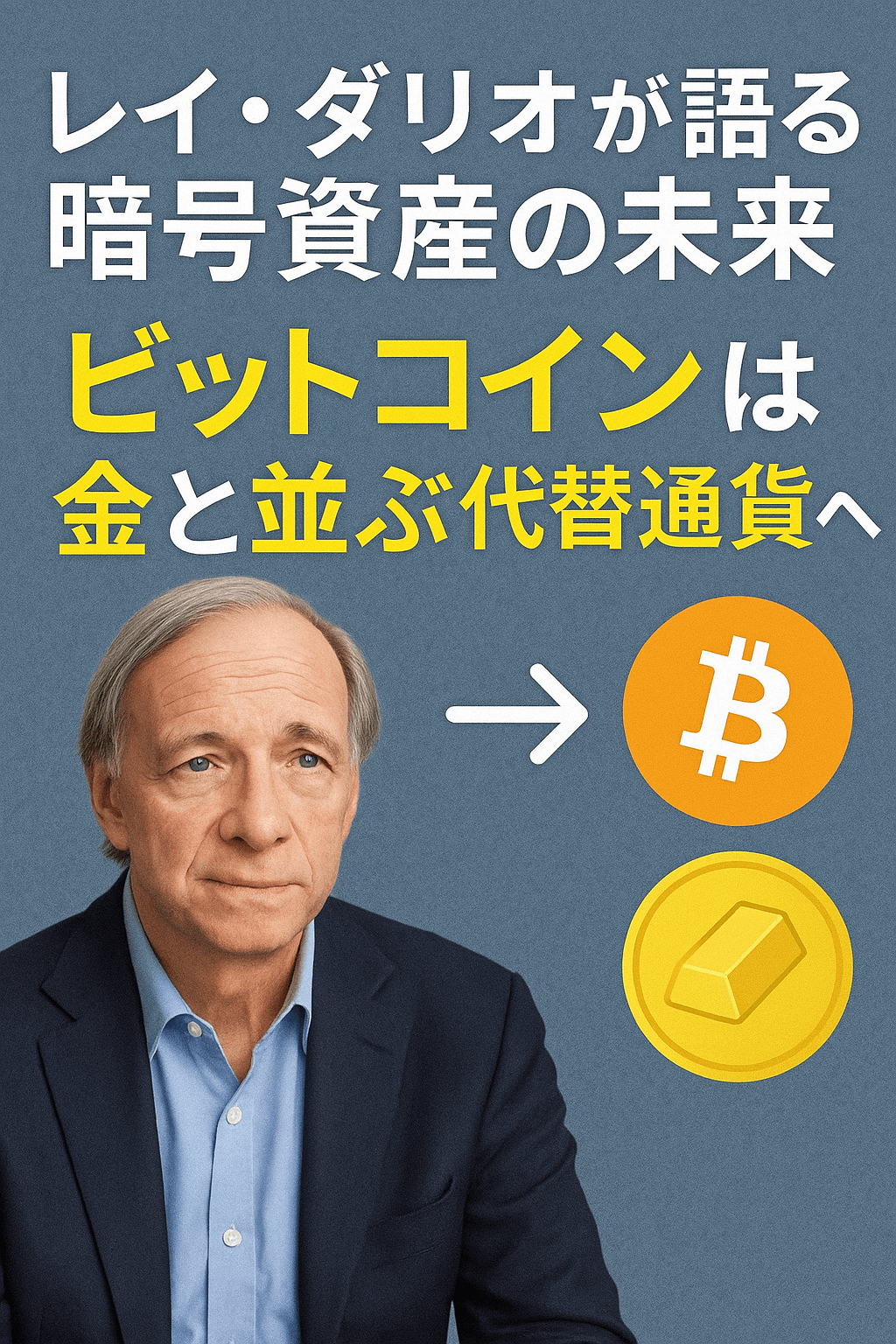 20250905_0937_暗号資産の未来_simple_compose_01k4bmt4xsfz1rkjgzv4w9t544 レイ・ダリオが語る暗号資産の未来|ビットコインは金と並ぶ代替通貨へ コンテンツ開始