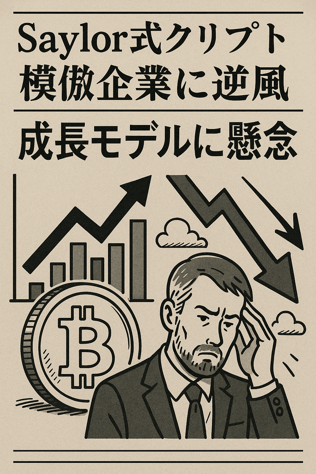 Saylor式クリプト模倣企業に逆風:成長モデルに懸念