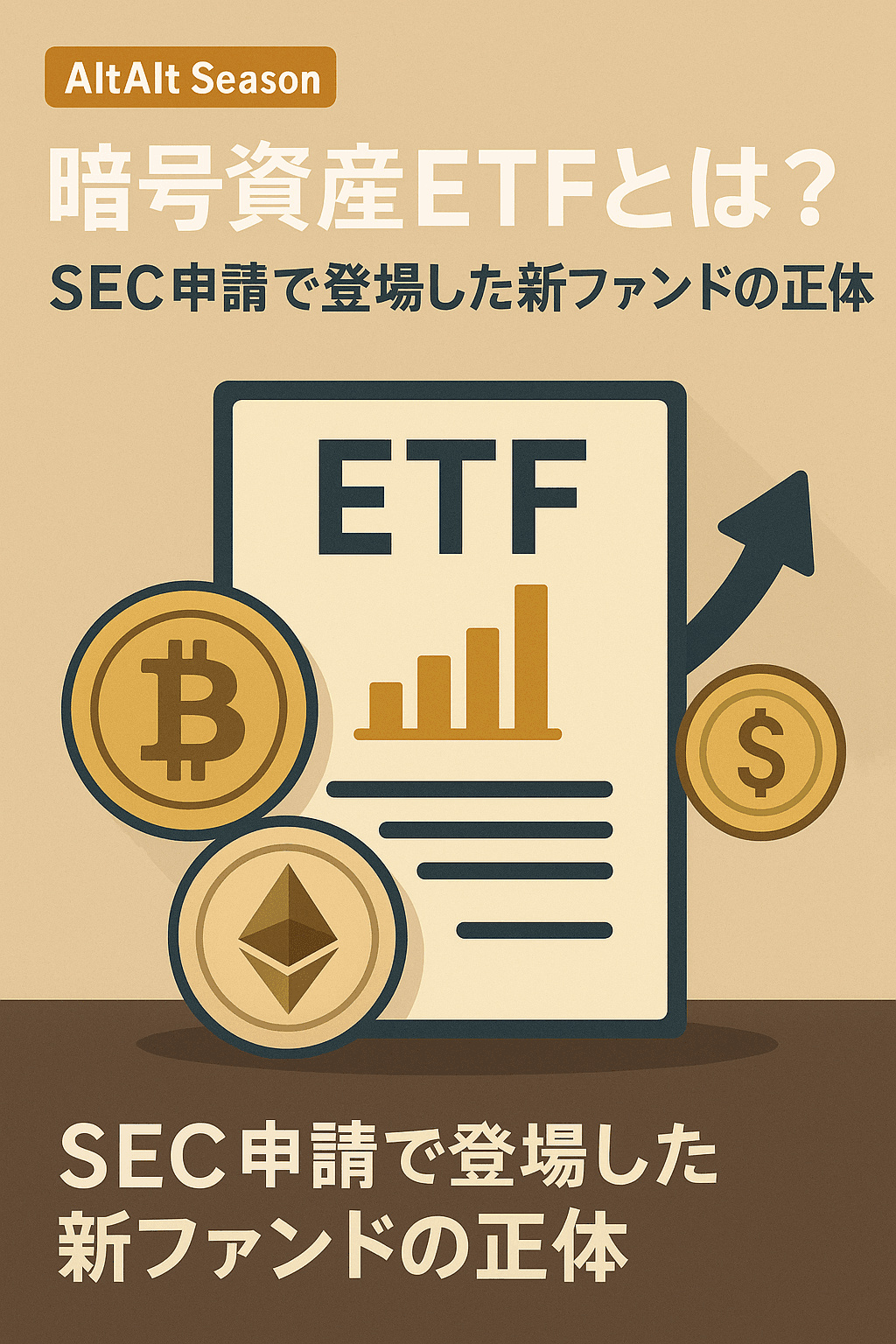 20250922_0437_暗号ETFの真相_simple_compose_01k5pwc7stegyt4ykp28wgkj1j 「AltAlt Season(オルトオルトシーズン)」暗号資産ETFとは?SEC申請で登場した新ファンドの正体 コンテンツ開始
