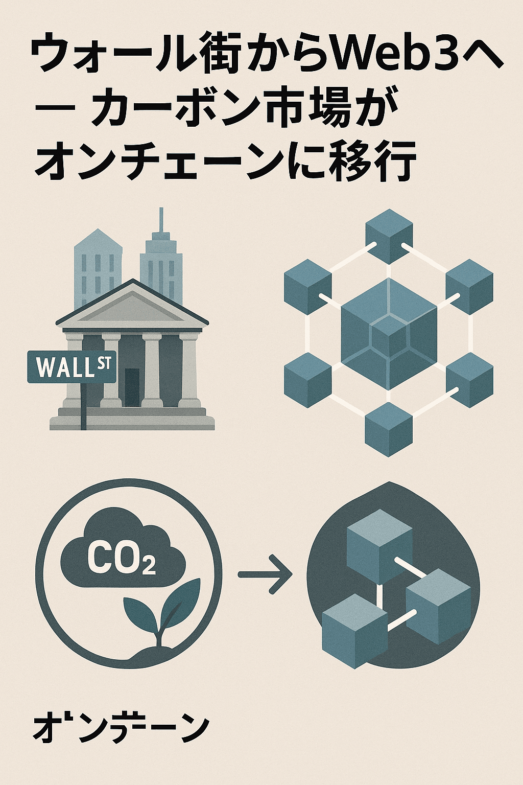 20250922_0611_カーボン市場のオンチェーン移行_simple_compose_01k5q1sak3f7jv5sf3qjdqk4mz