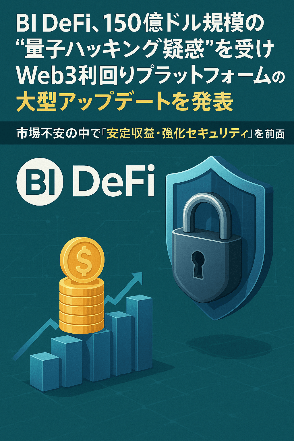 BI DeFi、150億ドル規模の“量子ハッキング疑惑”を受け Web3利回りプラットフォームの大型アップデートを発表─ 市場不安の中で「安定収益・強化セキュリティ」を前面に