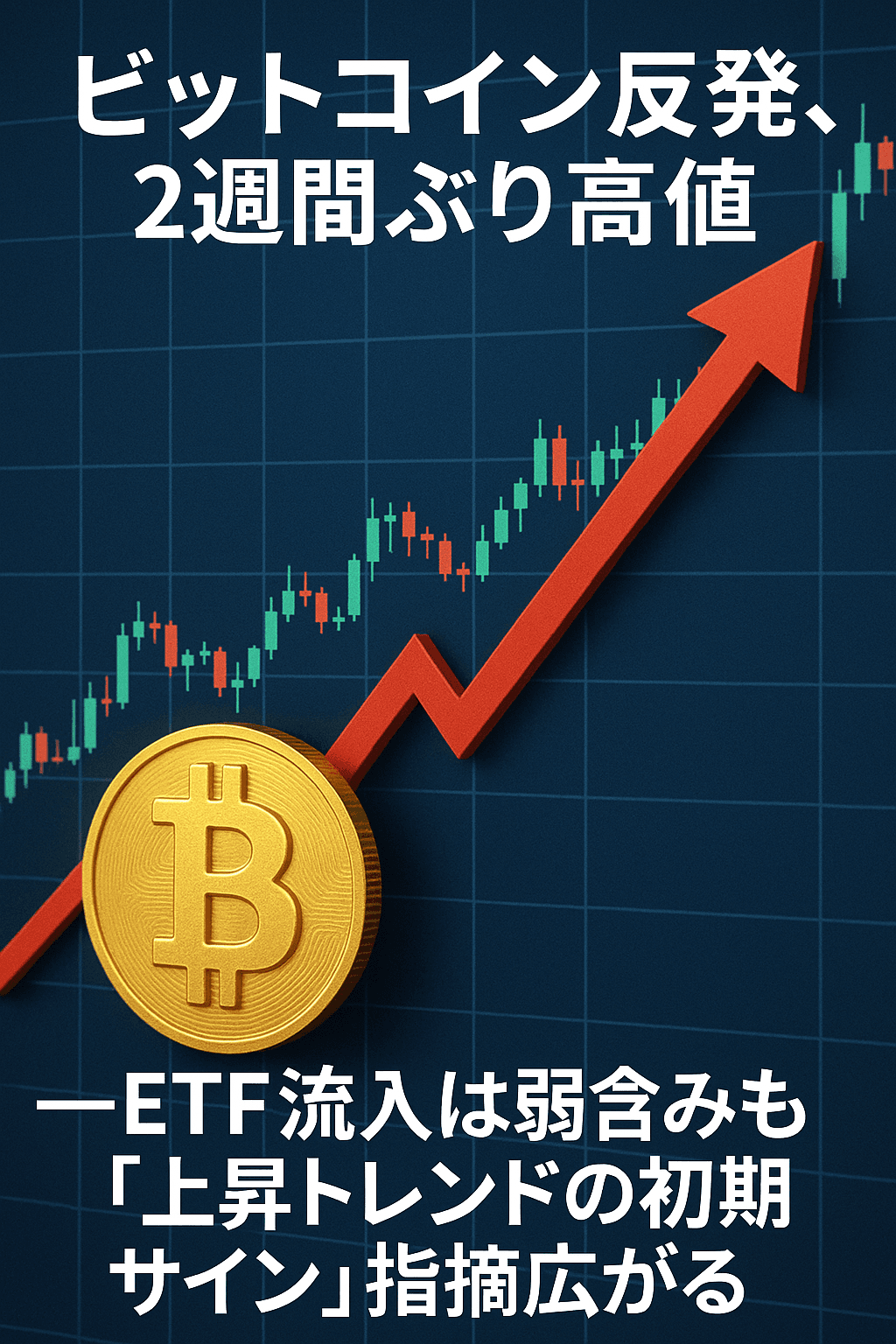 ビットコイン反発、2週間ぶり高値──ETF流入は弱含みも「上昇トレンドの初期サイン」指摘広がる