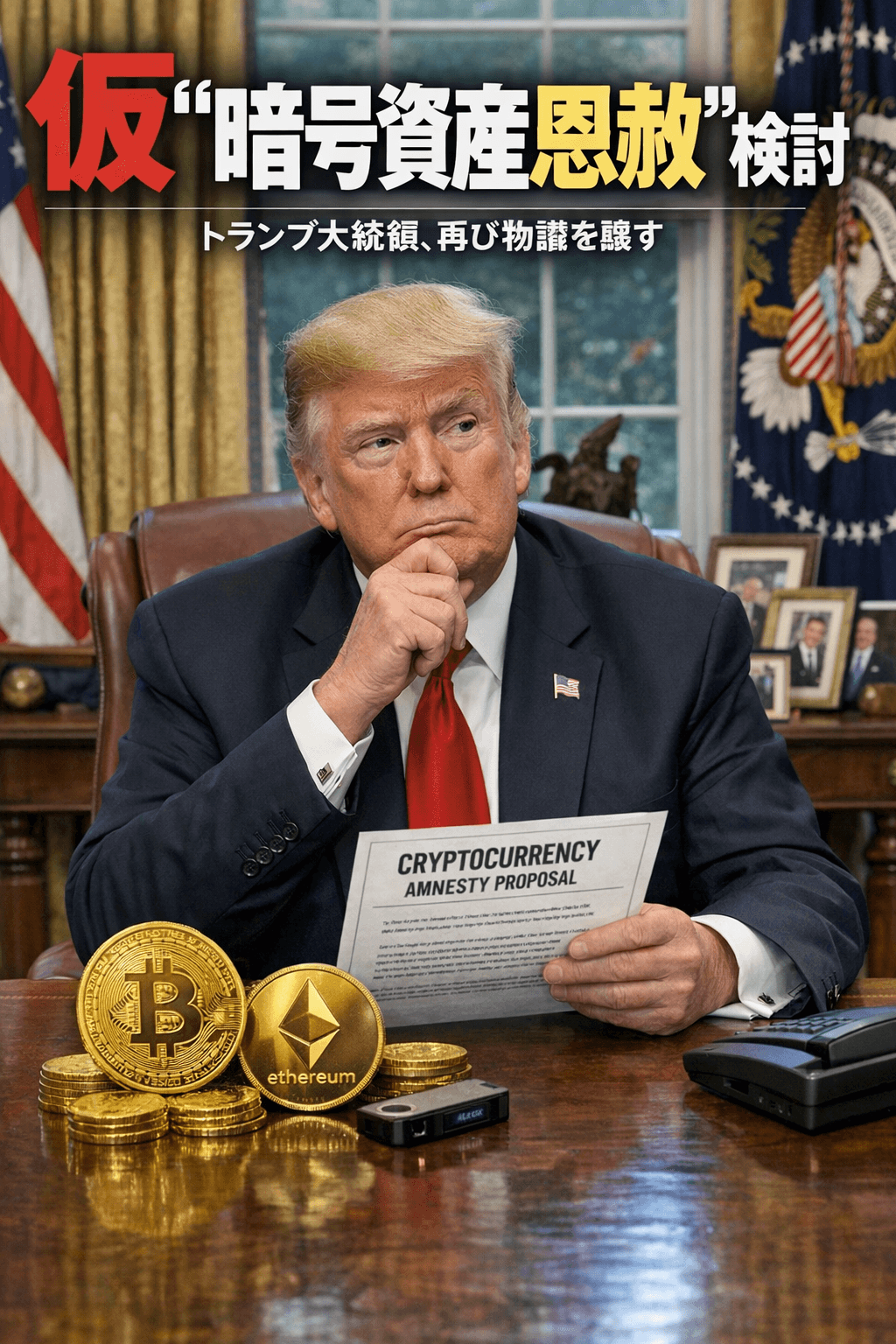 トランプ大統領、再び物議を醸す「暗号資産恩赦」を検討