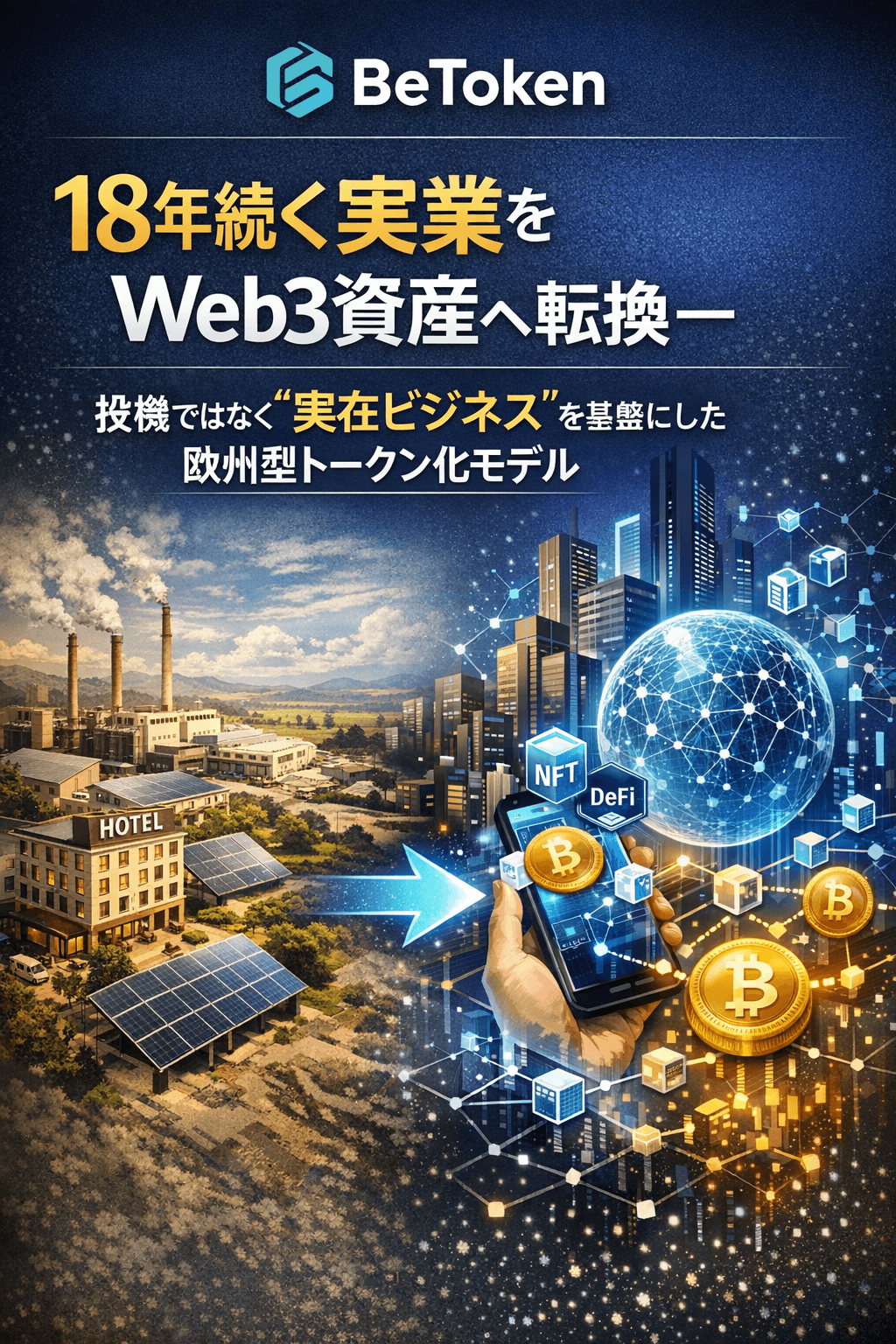 BeToken、18年続く実業をWeb3資産へ転換― 投機ではなく“実在ビジネス”を基盤にした欧州型トークン化モデル