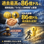 2025年、暗号資産M&Aが過去最高の86億ドルに｜規制転換とライセンス争奪戦の実態