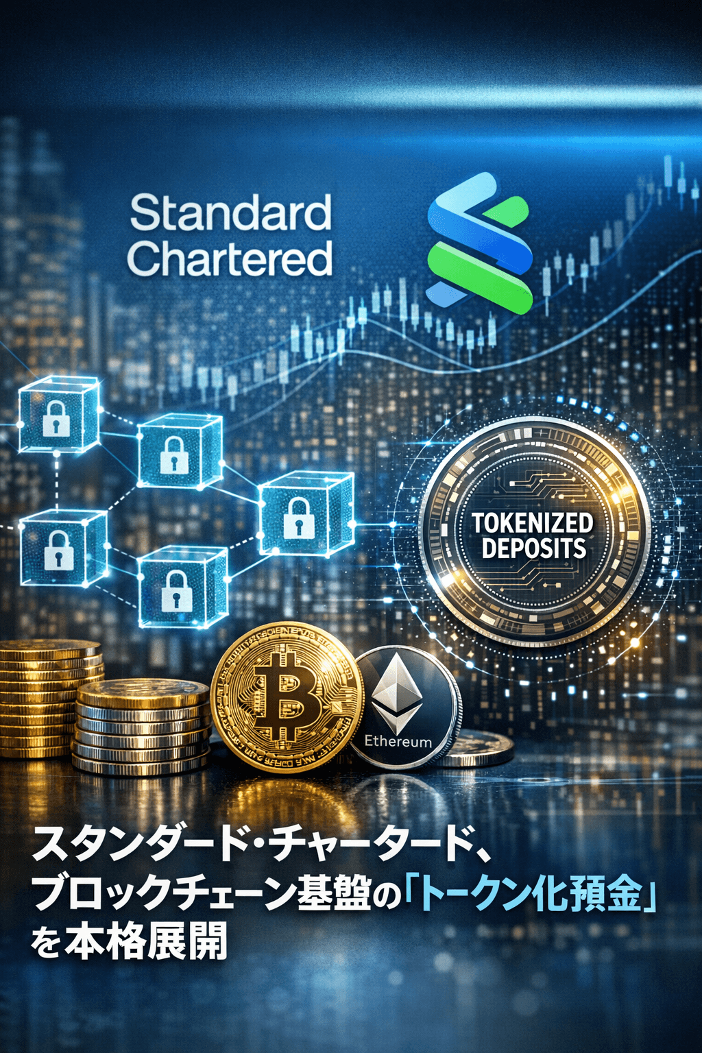 スタンダード・チャータード、ブロックチェーン基盤の「トークン化預金」を本格展開