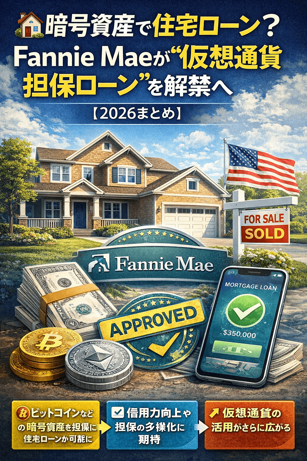 ChatGPT Image 2026年3月27日 10_48_20 🏠 暗号資産で住宅ローン?Fannie Maeが“仮想通貨担保ローン”を解禁へ【2026まとめ】