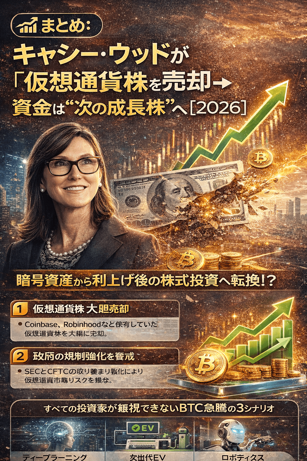📊まとめ：キャシー・ウッドが仮想通貨株を売却→資金は“次の成長株”へ【2026】