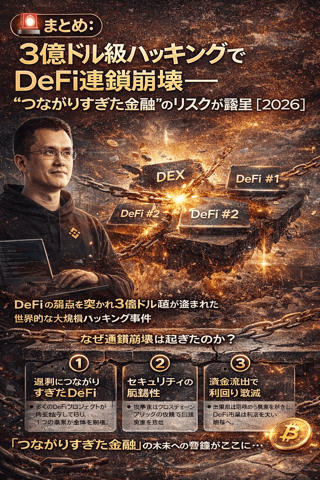 🚨まとめ：3億ドル級ハッキングでDeFi連鎖崩壊──“つながりすぎた金融”のリスクが露呈【2026】