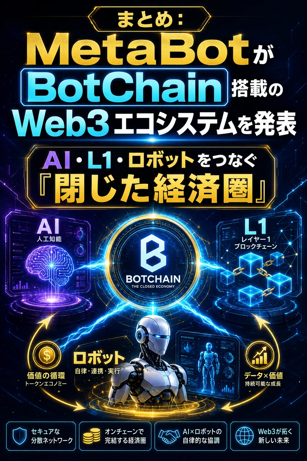 まとめ:MetaBotがBotChain搭載のWeb3エコシステムを発表──AI・L1・ロボットをつなぐ「閉じた経済圏」とは