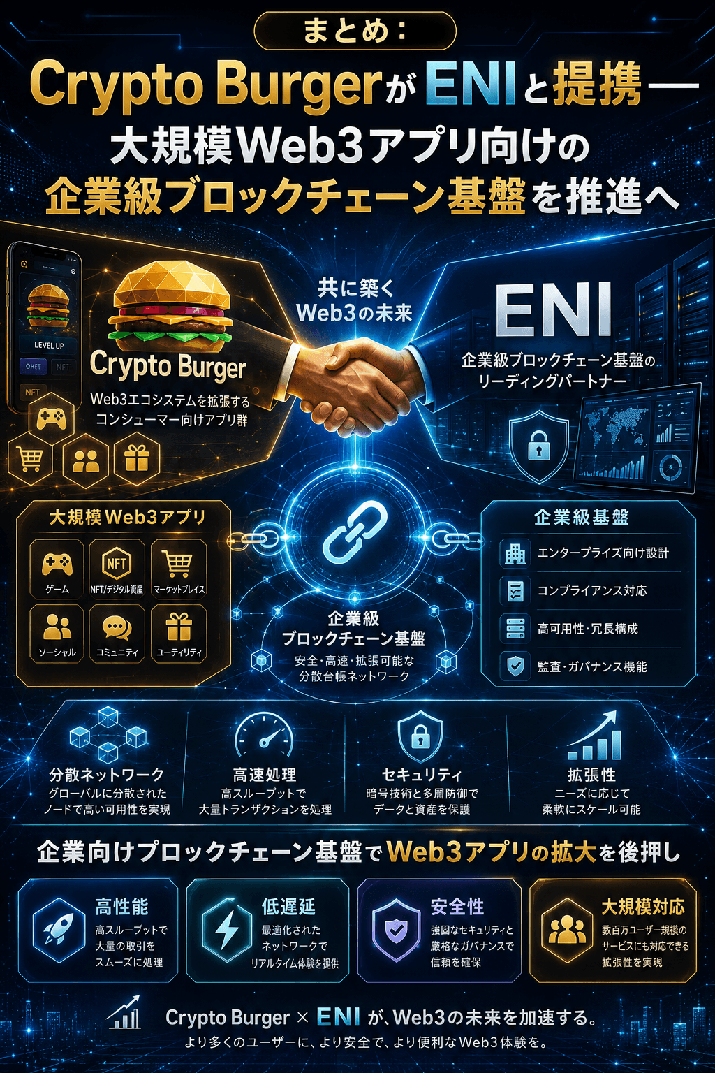 ChatGPT Image 2026年6月12日 15_31_36 まとめ:Crypto BurgerがENIと提携──大規模Web3アプリ向けの企業級ブロックチェーン基盤を推進へ